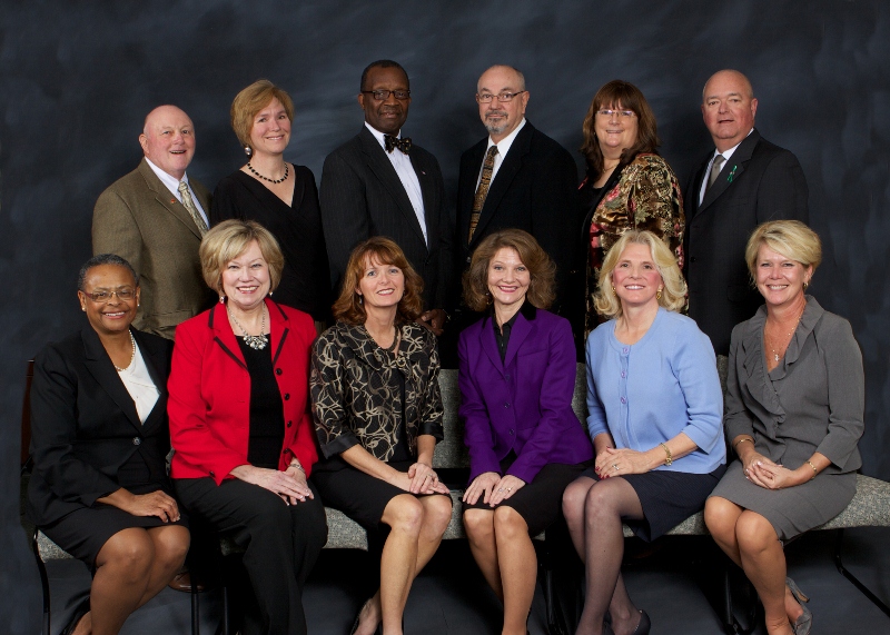 Front row, L to R: Glenda Morrison-Fair, Danna Rohleder, Lisa Wells, Joy Grayson, Lynda Leventis-Wells, Megan Hickerson. Second row, L to R: Pat Sudduth, Dr. Crystal Ball O’Connor, Kenneth Baxter, Sr., Roger Meek, Debi Bush, Chuck Saylors Front row, L to R: Glenda Morrison-Fair, Danna Rohleder, Lisa Wells, Joy Grayson, Lynda Leventis-Wells, Megan Hickerson. Second row, L to R: Pat Sudduth, Dr. Crystal Ball O’Connor, Kenneth Baxter, Sr., Roger Meek, Debi Bush, Chuck Saylors