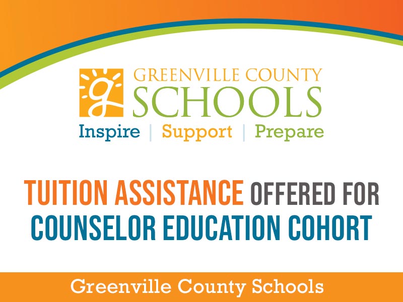 Community Collaboration for Counselors - Clemson University and Greenville County Schools - Tuition Assistance offered for counselor education cohort