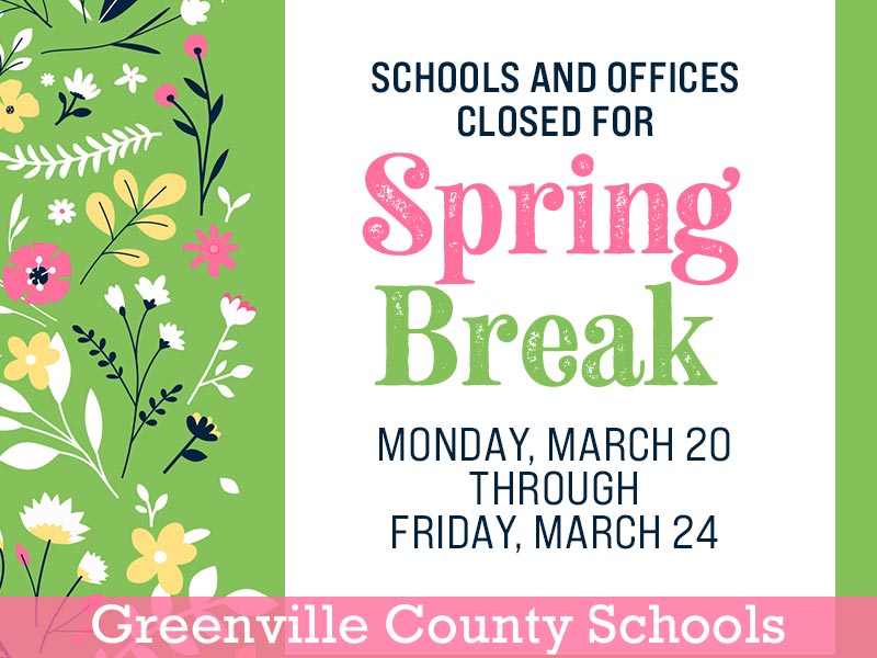 Schools & Offices Closed for Spring Break March 20-24
