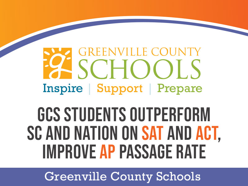 GCS Students Outperform SC and Nation on SAT and ACT, Improve AP Passage Rate