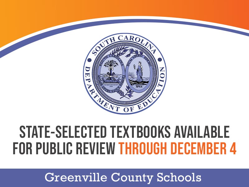 State-selected Textbooks Available for Public Review Through December 4