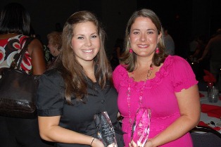 Emerging Teachers of the Year Amy Lewis and Jenna James - click to enlarge