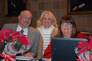 2012 Board Officers Roger Meek, Chairman (left), Lynda Leventis-Wells, Secretary (center), and Debi Bush, Vice Chairman (right). - Click to enlarge.