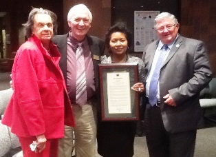 Dr. Phinnize J. Fisher Recognized by County Council - Click to enlarge