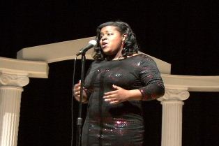 Brionah Pride from Riverside High School singing 