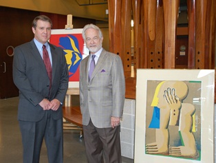 L to R: Chip Smith, Athene CEO and Dr. Roy Fluhrer, Fine Arts Center Director