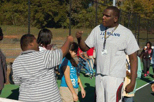 Adaptive PE Helps Students Play Tennis