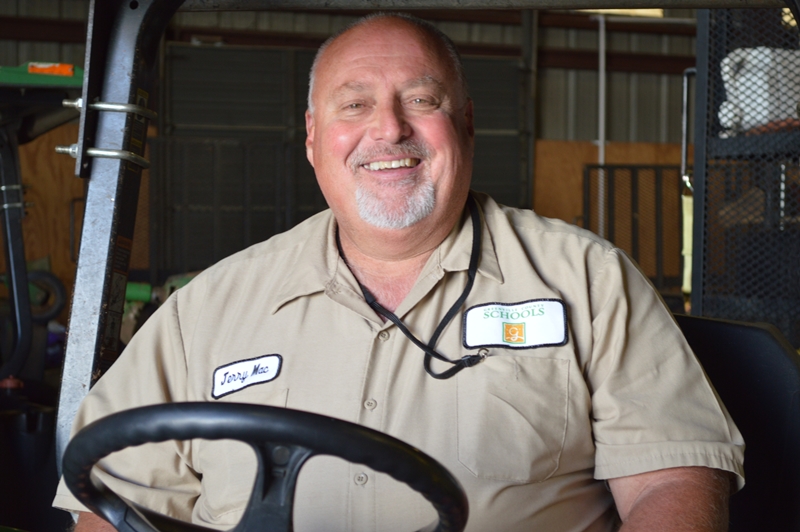 Jerry McJunkin has spent 30 years serving Greenville County Schools in the Grounds Division. 