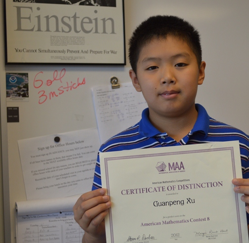 Andy Xu, National MathCounts Competition