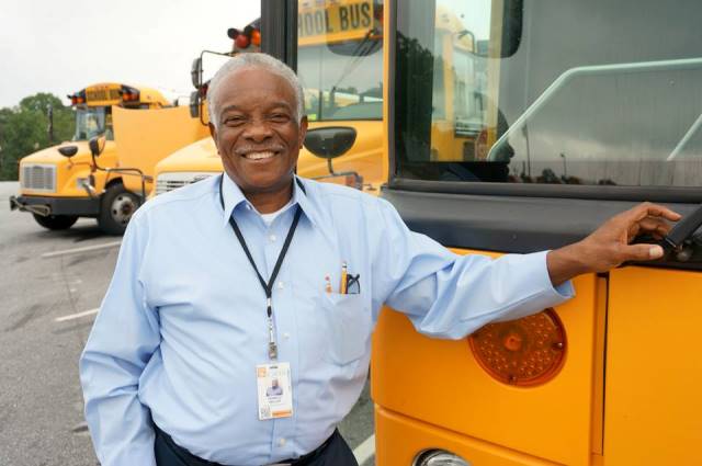 Veteran school bus driver Donald Kelley 