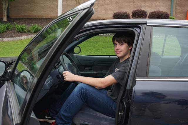 Stephen Atwood, a student in the Law Enforcement Program, is eager to begin using the patrol cars for assignments.