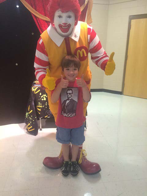 Ronald McDonald with male student #2