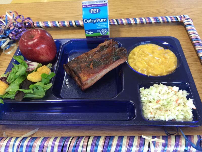 lunch plate with a variety of foods