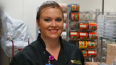 Amanda Gass is an assistant food service manager at Sevier Middle School. 