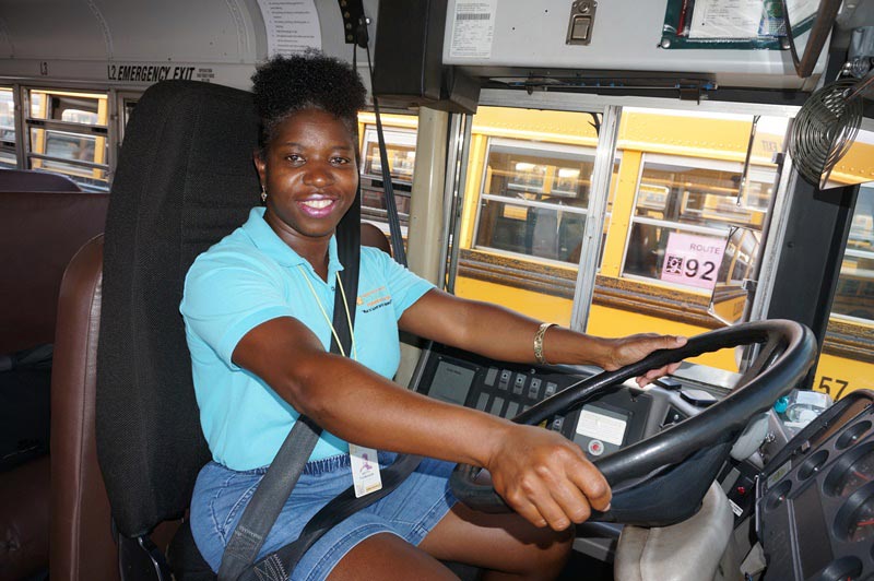 Betty Thomason has been a school bus driver for more than seven years. She said she enjoys her job with Greenville County Schools because it works well for her and her family. 