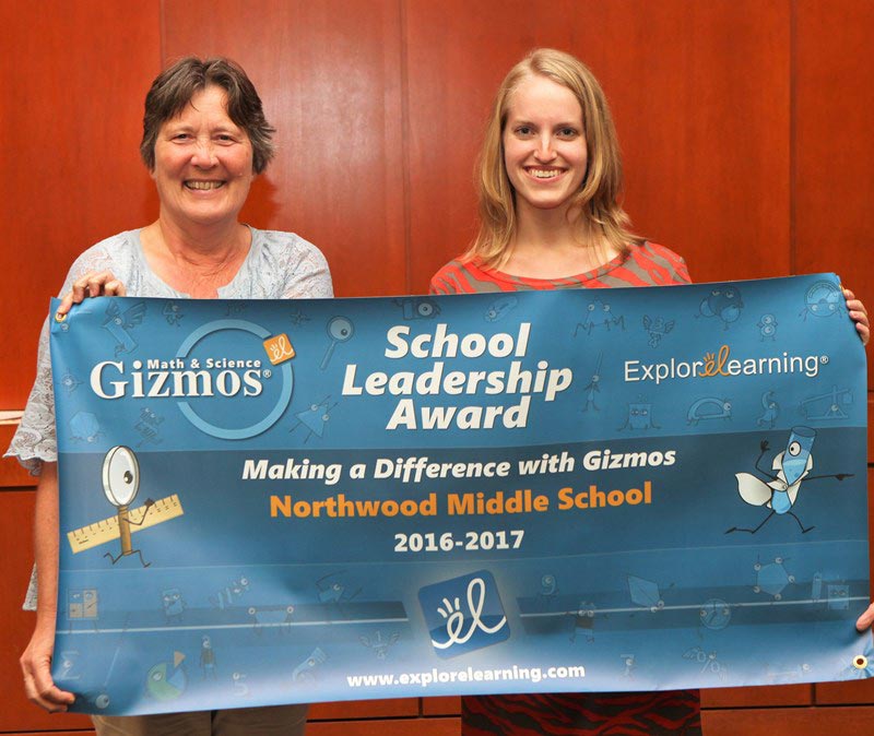Explore Learning Gizmos Leadership Award, Northwood Middle