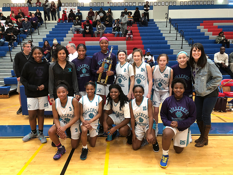 Hillcrest Middle Wildcats, 2019 Girls Basketball County Champions