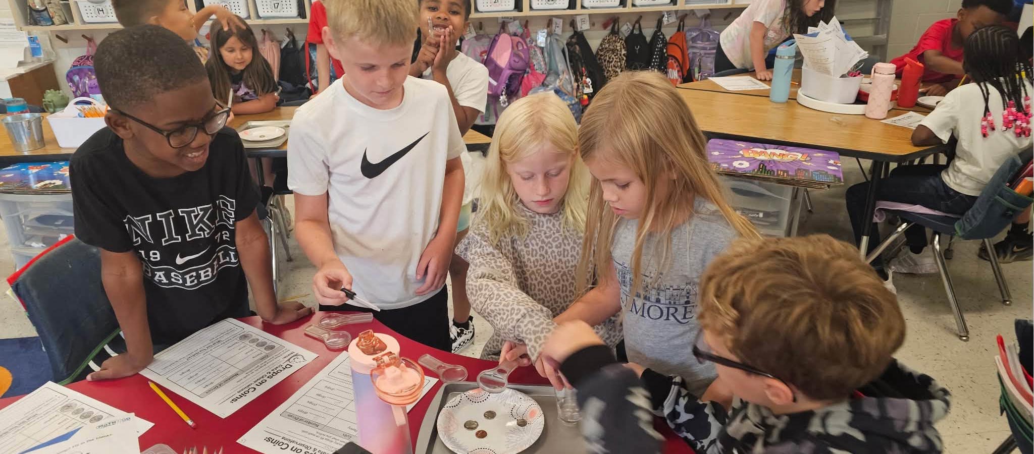 students working together on a group activity