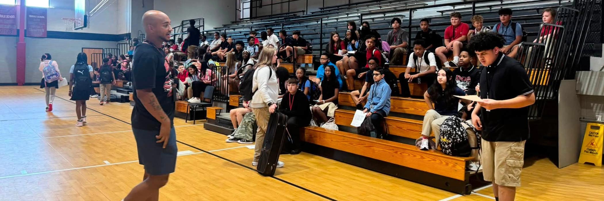 students in gym