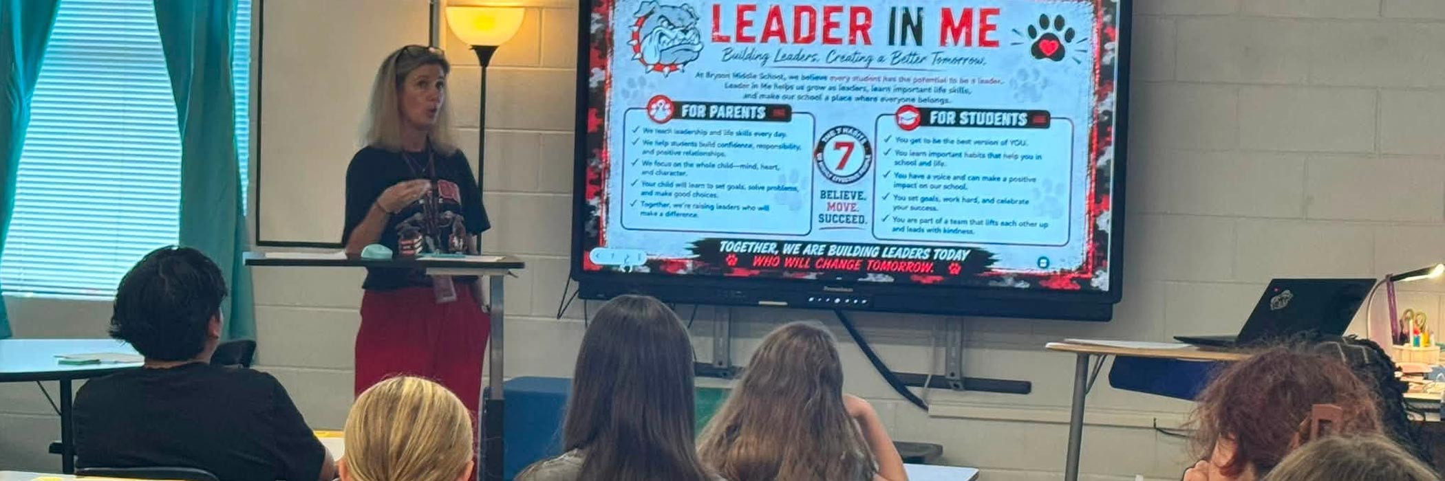 teacher discussing leader in me