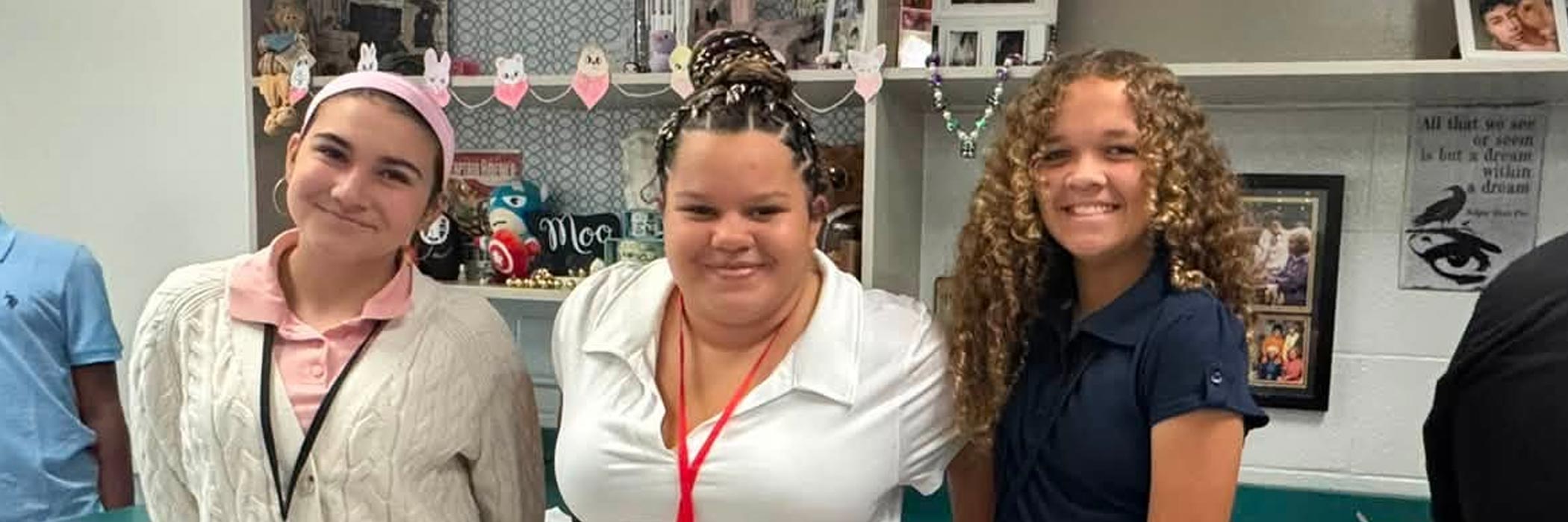 Three female students