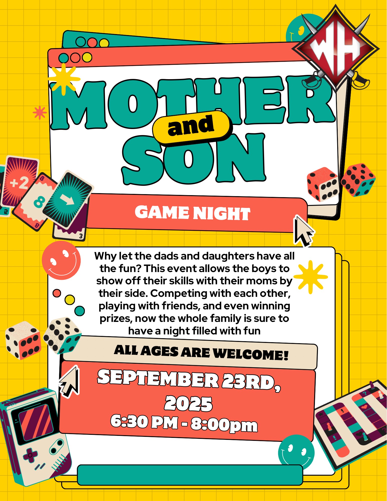 Wade Hampton high school is hosting a mother/son game night