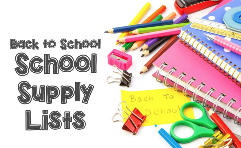 School Supply List Clipart