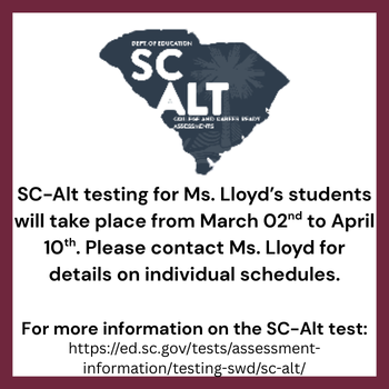 2026 Spring Testing Info