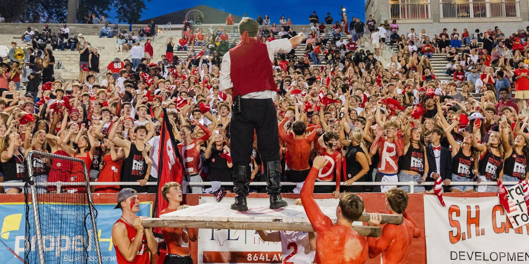 student section at the football game