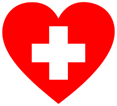 heart with red cross symbol