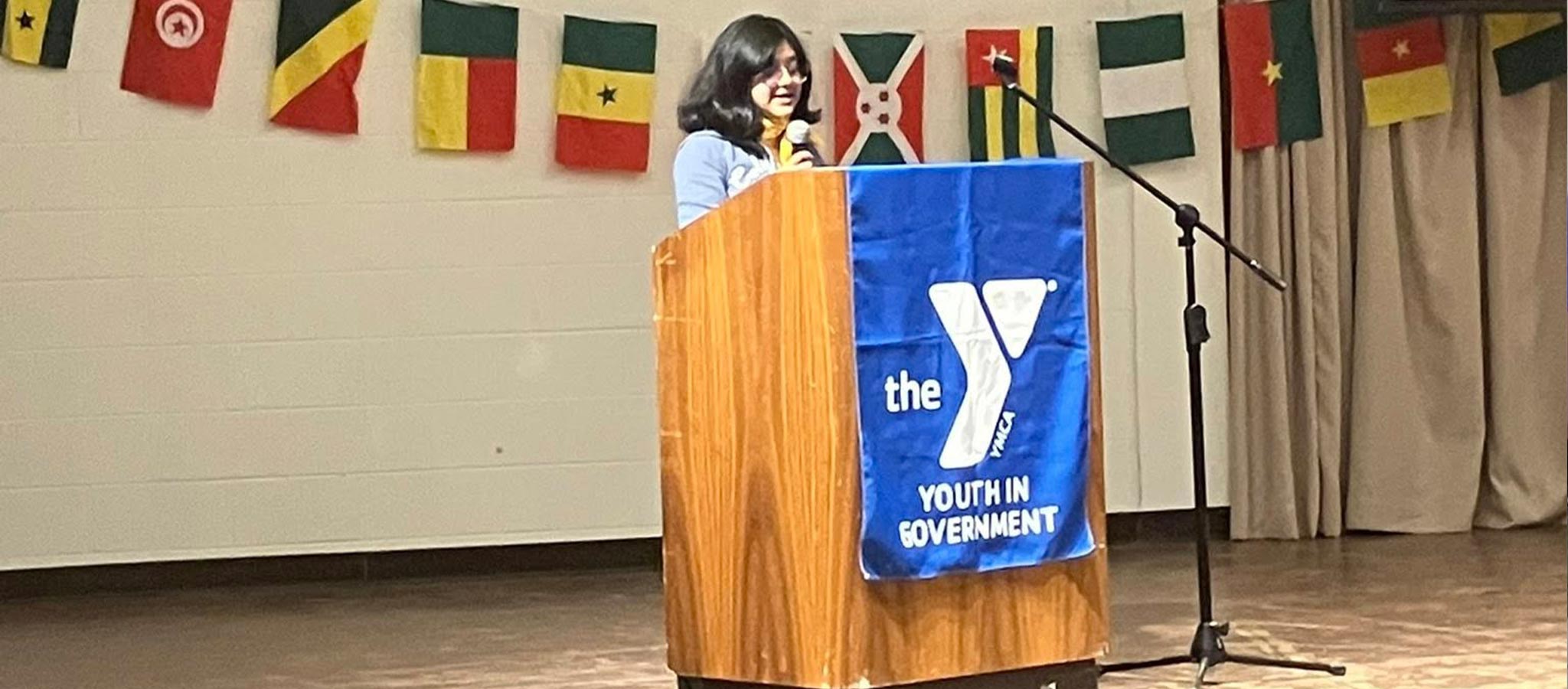Student Speaking at Youth In Government