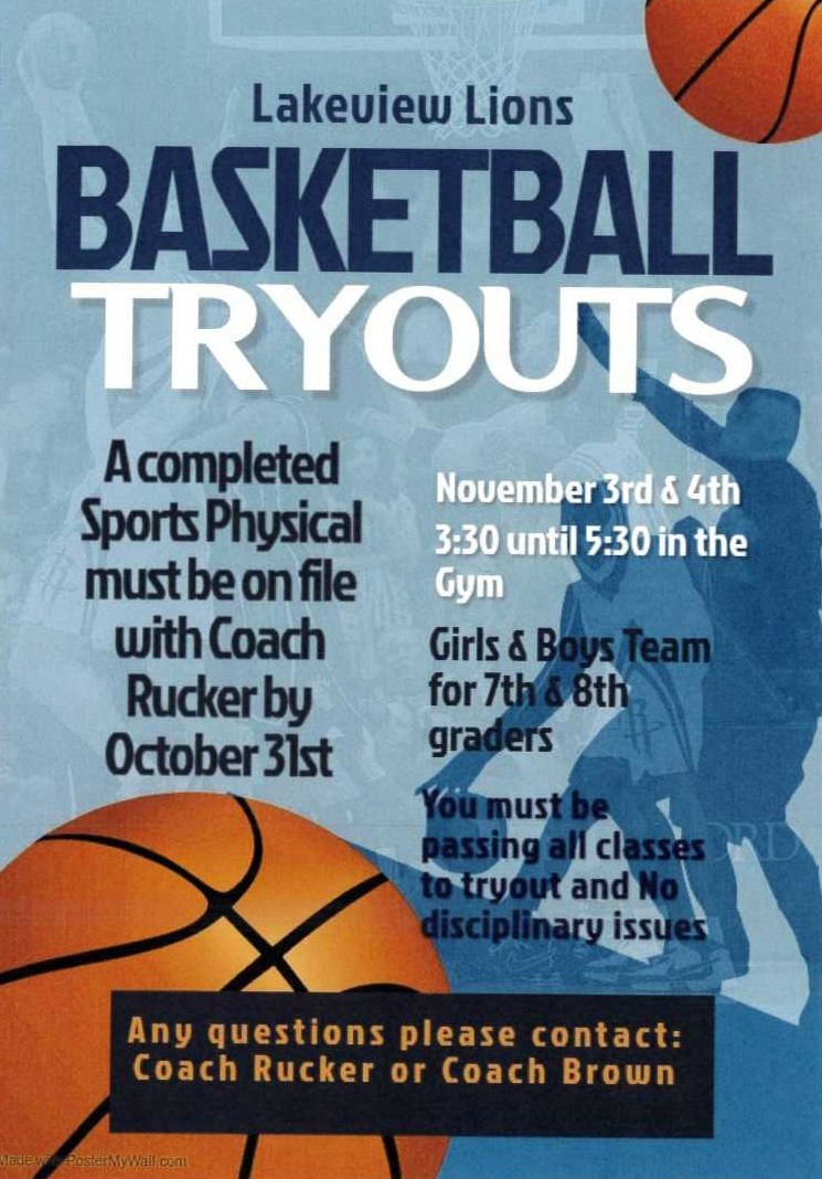 Basketball Tryout Flyer