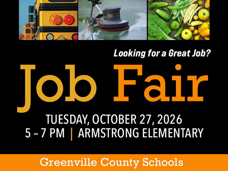 Job Fair Tuesday Oct 27, 2026 5-7pm Armstrong Elementary GCSD