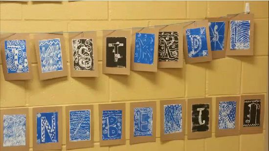 Photo of student artwork of Middle Ages