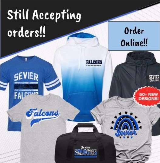 PTA spiritwear items and notice that we are still accepting orders.