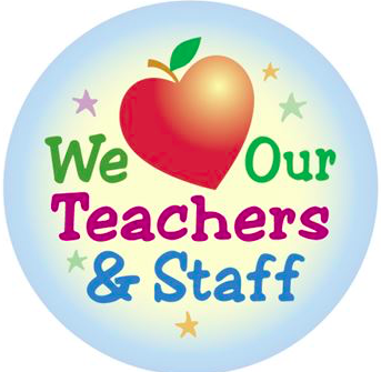image stating we love our teachers and staff