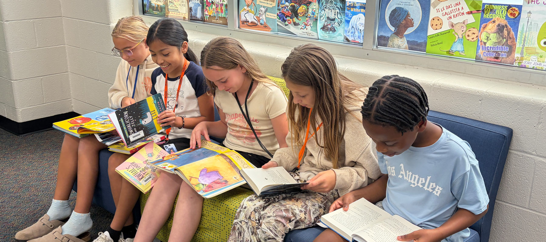 Students Reading in the Library
