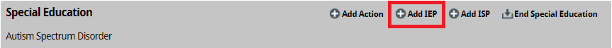 add iep button