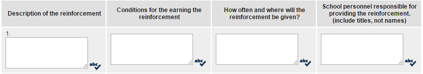 reinforcement information