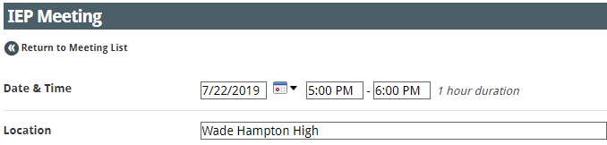 date and time fields