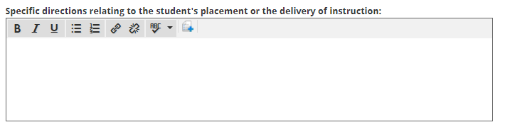 details of instructional delivery