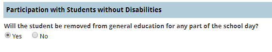 removal from general education