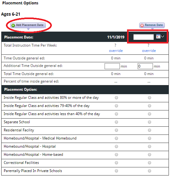adding an additional placement option
