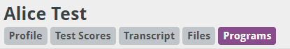 programs tab