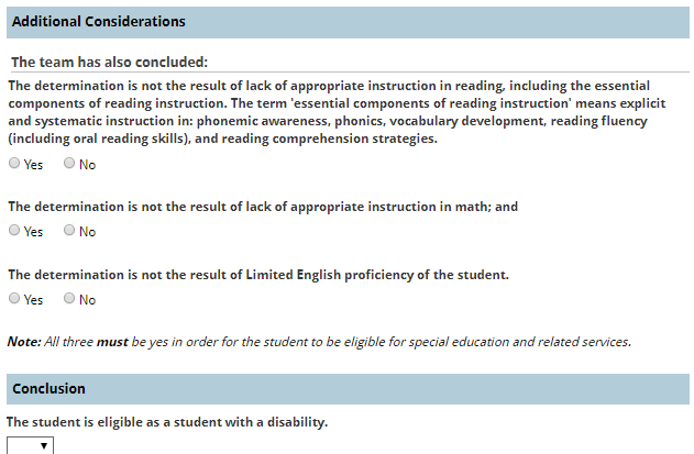 consideration questions