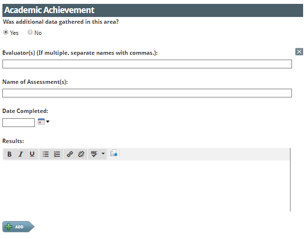 evaluation details
