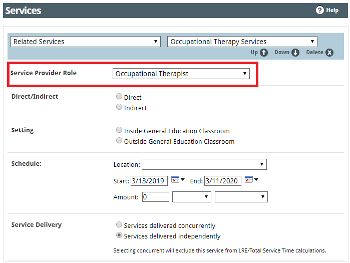 service provider roles