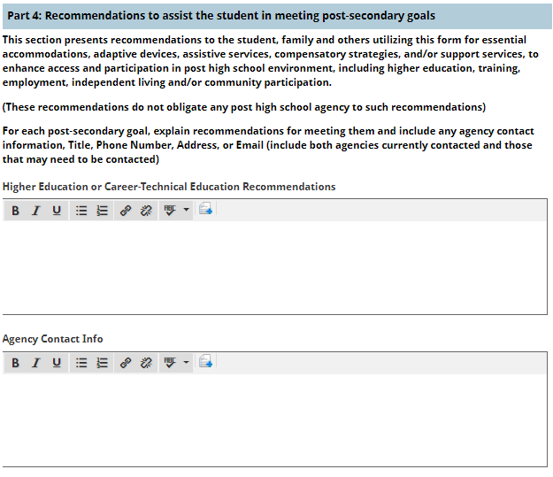 recommendations
