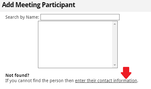 enter contact information