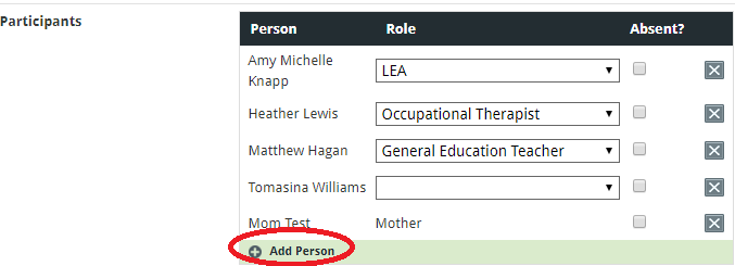add person button